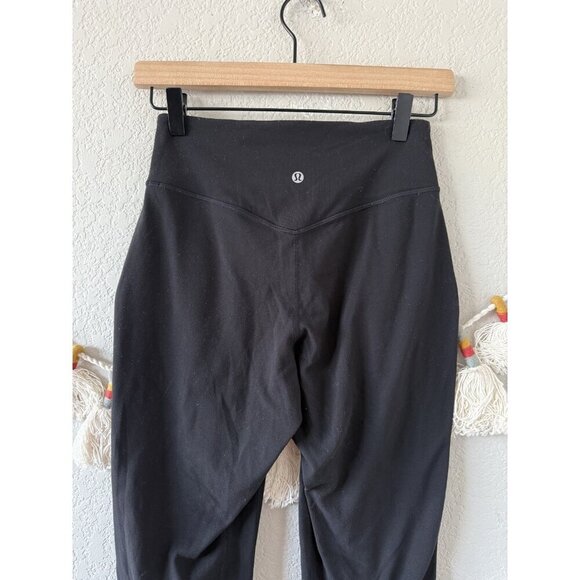 Lululemon Align High Rise Cropped Jogger W/Pockets Black Nulu Yoga Activewear 4 - Picture 7 of 10